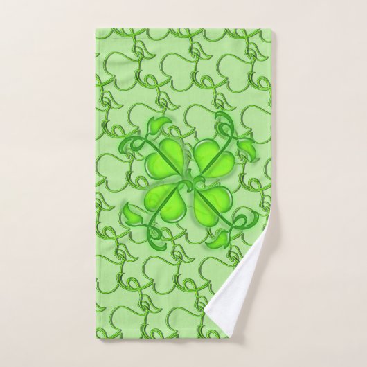 Handdoekset - Ivy Leaves met Monogram Bad Handdoek (Handdoek)