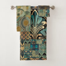 Handdoekset met art deco design