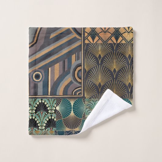 Handdoekset met art deco design bad handdoek (Wasdoekje)