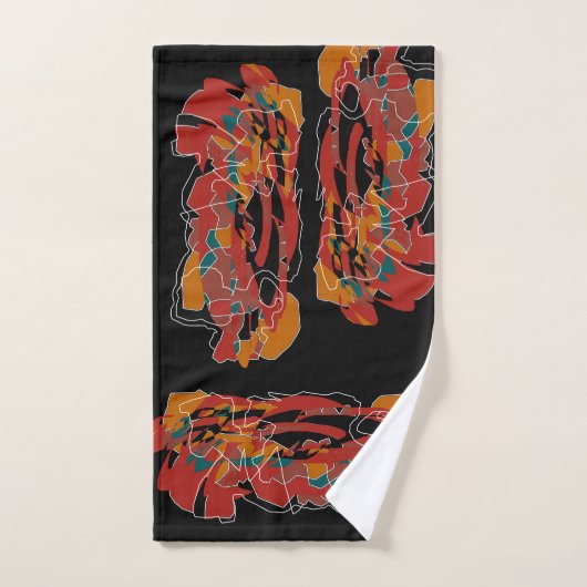 handdoekset met unieke abstracte illustraties bad handdoek (Handdoek)