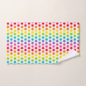 Handdoekset - regenboogsterstrips bad handdoek (Handdoek)