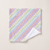 Handdoekset - Rijen van gekleurde sterren Bad Handdoek (Wasdoekje)