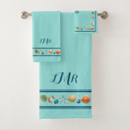 Handdoekset voor Shells & Stripes Bath Bad Handdoek