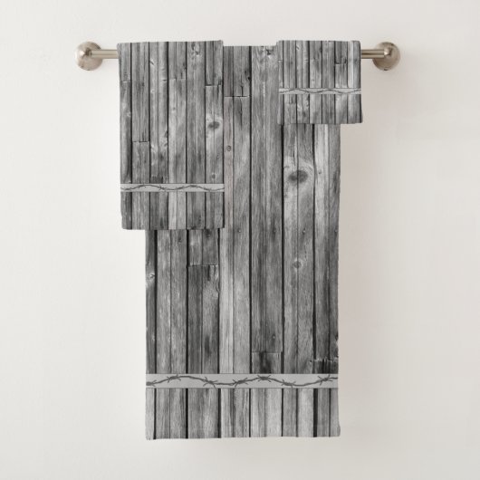 Handdoekset - Weathered Barn Wood Bad Handdoek (Insitu)