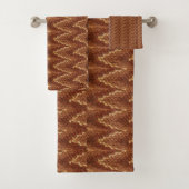 Handdoekset - Woven Chevron in Browns Bad Handdoek (Insitu)