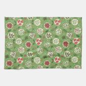 HandDrawn Christmas Ornament Kitchen Towel Theedoek (Horizontaal)