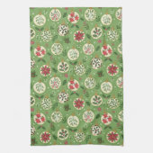 HandDrawn Christmas Ornament Kitchen Towel Theedoek (Verticaal)
