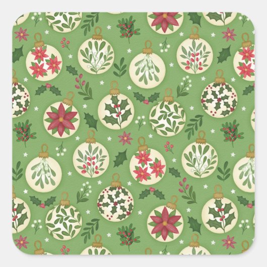 HandDrawn Christmas Ornament Sticker (Voorkant)