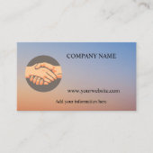 Handdruk in een Circle Deal Logo Visitekaartje (Voorkant)