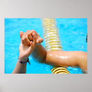 Handdruk voor sportiviteit poster