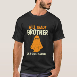 Handel Broer Kostuum Ghost Halloween Matching Sis T-shirt