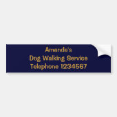 HANDEL, DOG WALKING. BUMPERSTICKER (Voorkant)