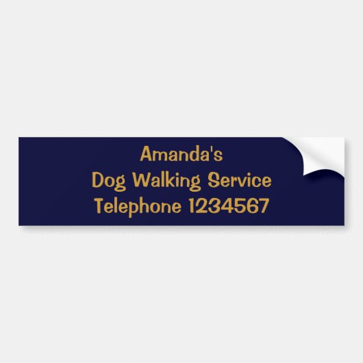 HANDEL, DOG WALKING. BUMPERSTICKER (Voorkant)