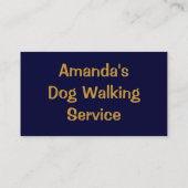 HANDEL, DOG WALKING. VISITEKAARTJE (Achterkant)