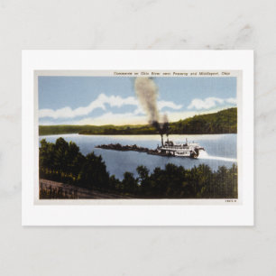 Handel in de rivier de Ohio Briefkaart