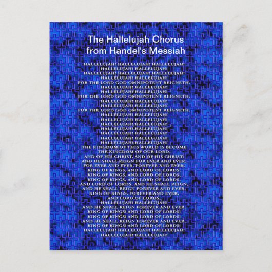 Handel Messiah Christmas Feestdagenkaart (Voorkant)