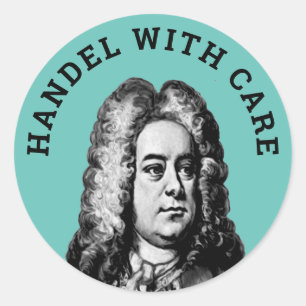 Handel met zorg ronde sticker