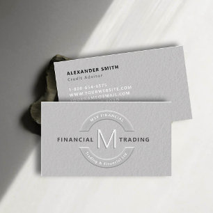 Handelaar Dealer Faux Embossed Monogram Profession Visitekaartje