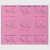 Handelaar inpakpapier, bewerkbare verjaardag cadeaupapier (Vlak)