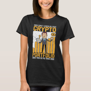 Handelaren Cryptocurrency Lifestyle Crypto Portfol T-shirt