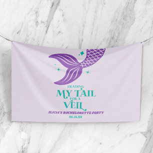 Handelend Staart Voor Sluier Zeemeermin Bacheloret Spandoek