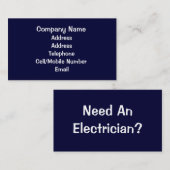 HANDELINGEN. ELEKTRICITEIT. VISITEKAARTJE (Voorkant / Achterkant)