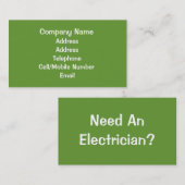 HANDELINGEN. ELEKTRICITEIT. VISITEKAARTJE (Voorkant / Achterkant)