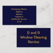 HANDELINGEN, WINDOW CLEANING VISITEKAARTJE (Voorkant / Achterkant)