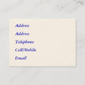 HANDELINGEN, WINDOW CLEANING VISITEKAARTJE (Achterkant)