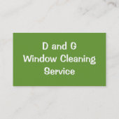 HANDELINGEN, WINDOW CLEANING VISITEKAARTJE (Achterkant)