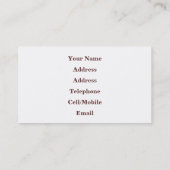 HANDELINGEN, WINDOW CLEANING VISITEKAARTJE (Achterkant)