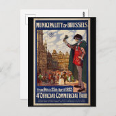 handelsbeurs te Brussel Briefkaart (Voorkant / Achterkant)