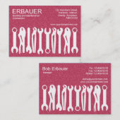 Handelsgereedschap (Chubby) - Rood Tex Visitekaartje (Voorkant / Achterkant)