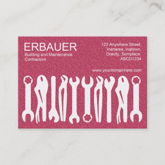 Handelsgereedschap (Chubby) - Rood Tex Visitekaartje (Voorkant)