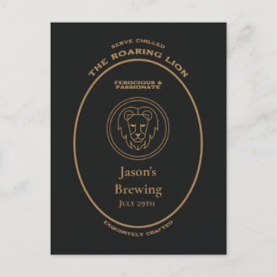 Handelsmerk, Dierenriemtekens, Leo aanpasbaar Briefkaart