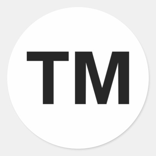 handelsmerk ronde sticker (Voorkant)