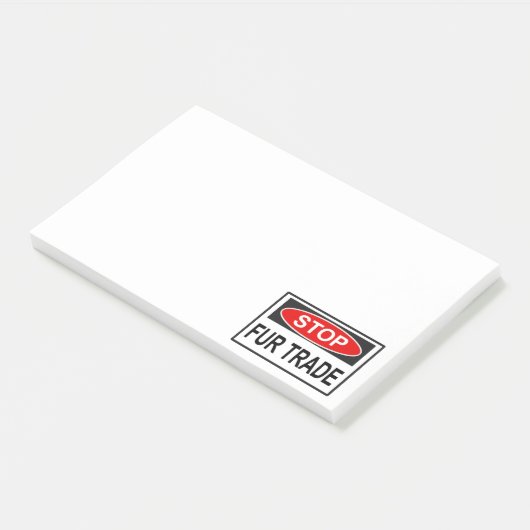 Handelsmerk stoppen rood post-it® notes (Schuin)