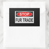 Handelsmerk stoppen rood rechthoekige sticker (Tas)