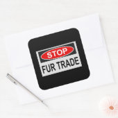 Handelsmerk stoppen rood vierkante sticker (Envelop)