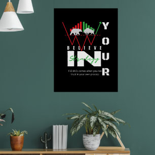 Handelsmotivatie Bullish Patroon Poster