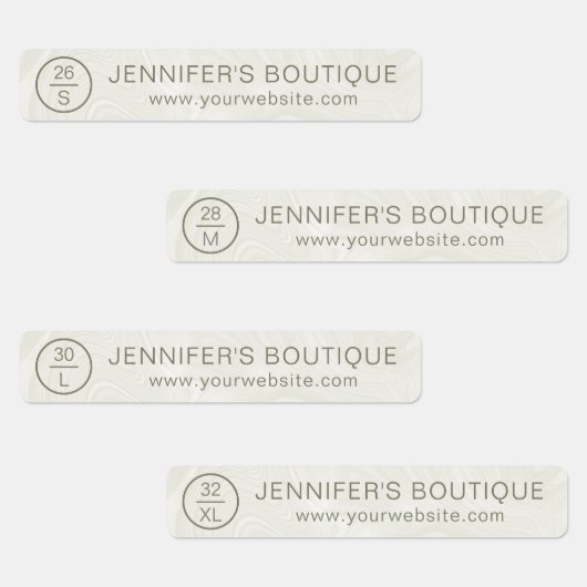 Handelsnaam Kledinggrootte Labels Marmer (Groep)