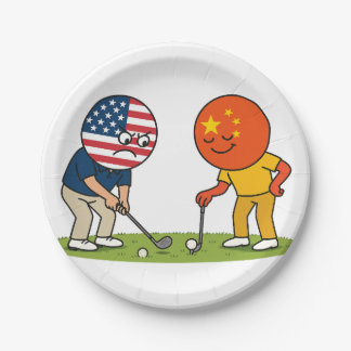 Handelsoorlog De Golf Edition Papieren Bordje