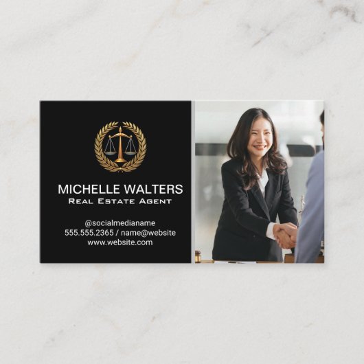 handelsovereenkomst | handdruk visitekaartje (Voorkant)