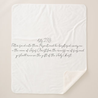 Handelt 2:38 Blanket Jesus Name Pentecostal Sherpa Deken