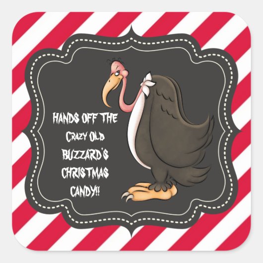 Handen af Old Buzzard's Christmas snoep sticker (Voorkant)