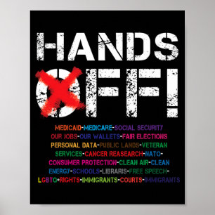 Handen af Protest T-shirt3.png Poster