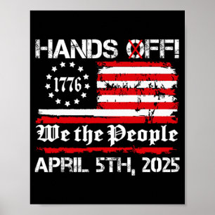 Handen af Protest Zaterdag 5 April Amerikaanse Vla Poster