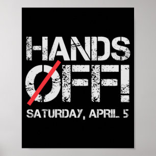 Handen af Protest Zaterdag 5 april Mannen Vrouwen Poster