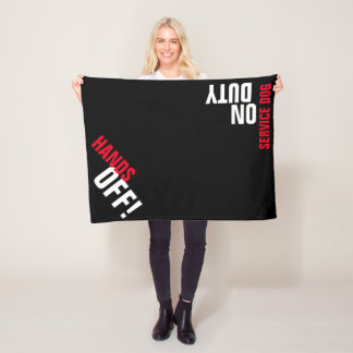 HANDEN AF! Service Hond "Plaats" Deken (Zwart)