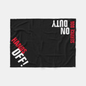 HANDEN AF! Service Hond "Plaats" Deken (Zwart) (Voorkant (Horizontaal))